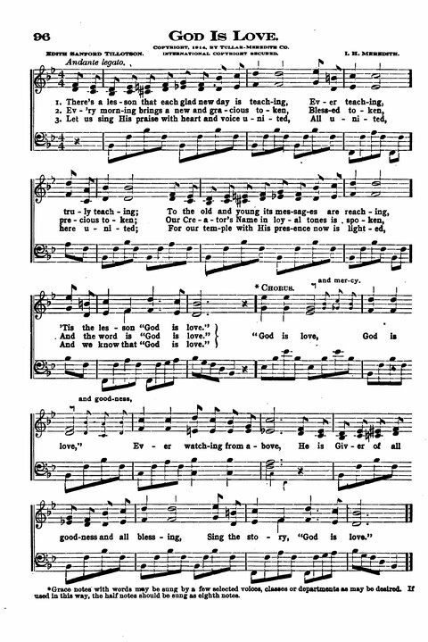 Sunday School Melodies: a Collection of new and Standard Hymns for the Sunday School page 96