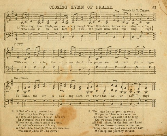 The Sunday-School Music Book: enlarged page 61