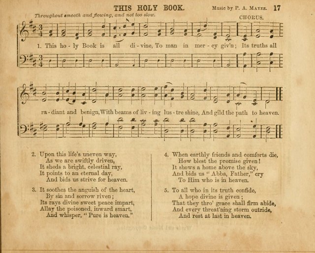 The Sabbath School Pearl or the Sunday school Army singing Book: A New Collection of choice hymns and tunes for Sunday Schools, Anniversaries, Missionary Meetings, Infant Class Exercises, &c. page 17