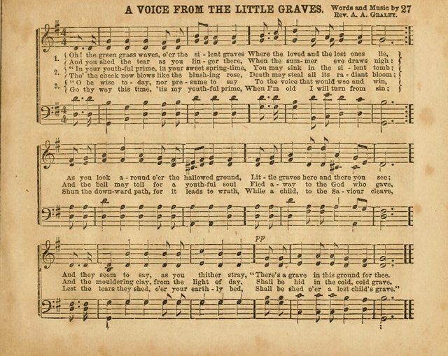 The Sabbath School Pearl or the Sunday school Army singing Book: A New Collection of choice hymns and tunes for Sunday Schools, Anniversaries, Missionary Meetings, Infant Class Exercises, &c. page 27