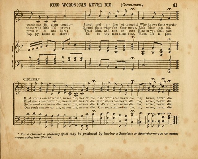 The Sabbath School Pearl or the Sunday school Army singing Book: A New Collection of choice hymns and tunes for Sunday Schools, Anniversaries, Missionary Meetings, Infant Class Exercises, &c. page 41