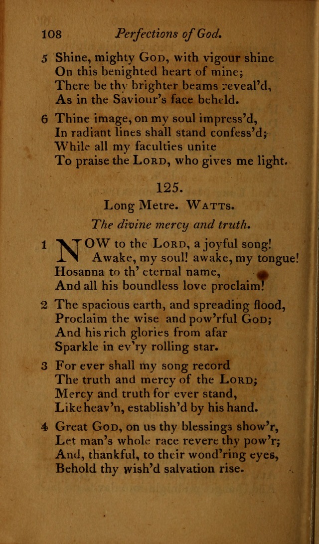 A Selection of Sacred Poetry: consisting of psalms and hymns, from Watts, Doddridge, Merrick, Scott, Cowper, Barbauld, Steele ...compiled for  the use of the Unitarian Church in Philadelphia page 108