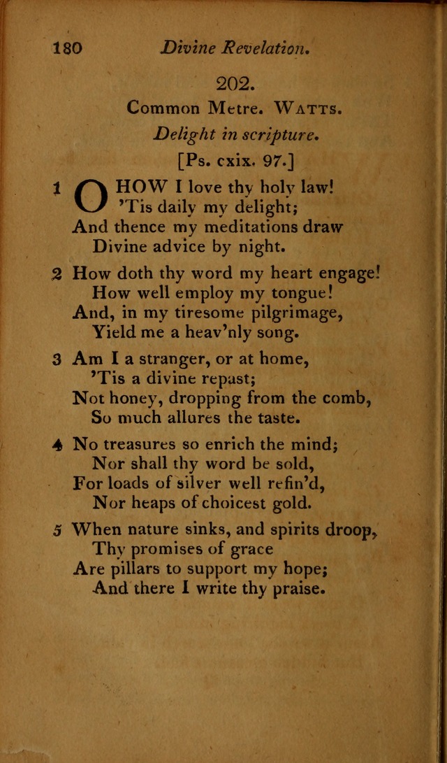 A Selection of Sacred Poetry: consisting of psalms and hymns, from Watts, Doddridge, Merrick, Scott, Cowper, Barbauld, Steele ...compiled for  the use of the Unitarian Church in Philadelphia page 180