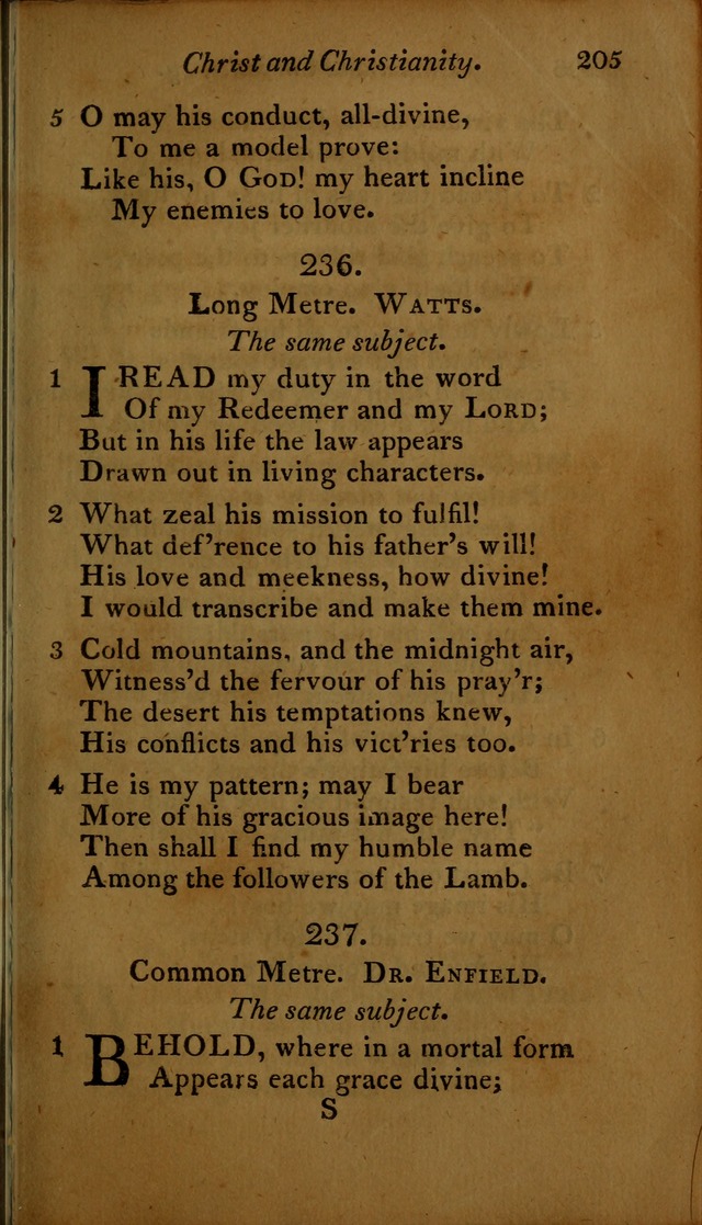 A Selection of Sacred Poetry: consisting of psalms and hymns, from Watts, Doddridge, Merrick, Scott, Cowper, Barbauld, Steele ...compiled for  the use of the Unitarian Church in Philadelphia page 205