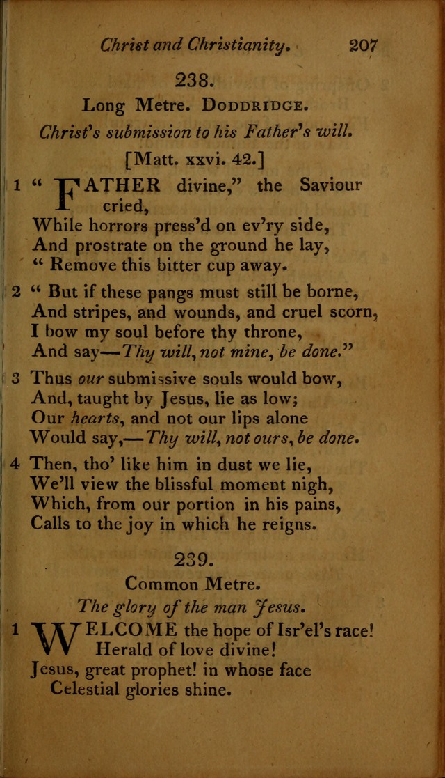 A Selection of Sacred Poetry: consisting of psalms and hymns, from Watts, Doddridge, Merrick, Scott, Cowper, Barbauld, Steele ...compiled for  the use of the Unitarian Church in Philadelphia page 207