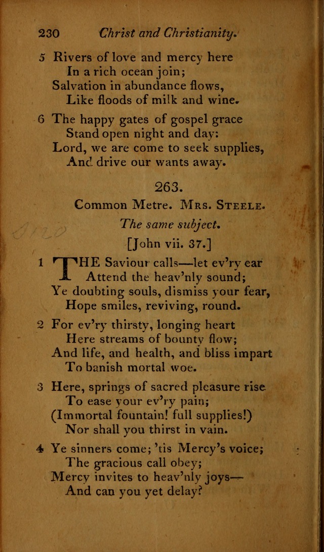 A Selection of Sacred Poetry: consisting of psalms and hymns, from Watts, Doddridge, Merrick, Scott, Cowper, Barbauld, Steele ...compiled for  the use of the Unitarian Church in Philadelphia page 230