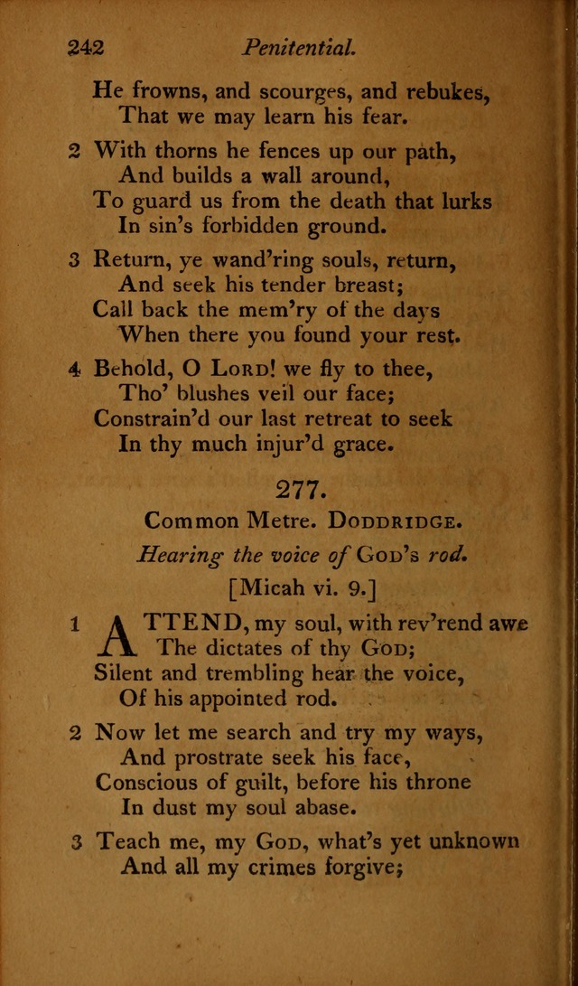 A Selection of Sacred Poetry: consisting of psalms and hymns, from Watts, Doddridge, Merrick, Scott, Cowper, Barbauld, Steele ...compiled for  the use of the Unitarian Church in Philadelphia page 242