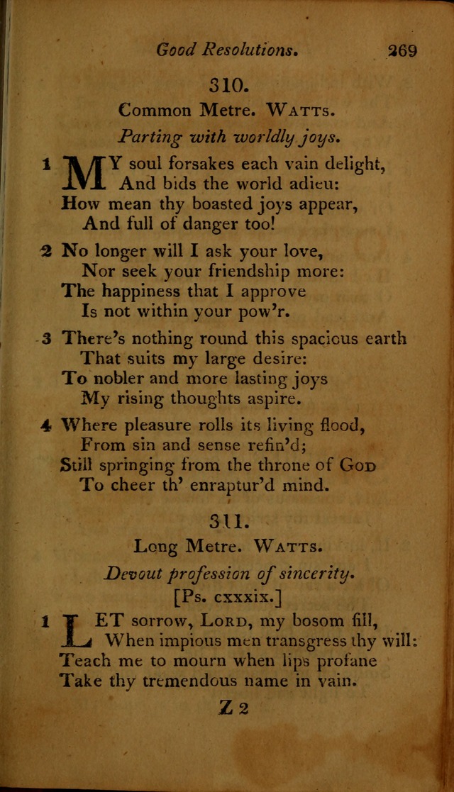 A Selection of Sacred Poetry: consisting of psalms and hymns, from Watts, Doddridge, Merrick, Scott, Cowper, Barbauld, Steele ...compiled for  the use of the Unitarian Church in Philadelphia page 269