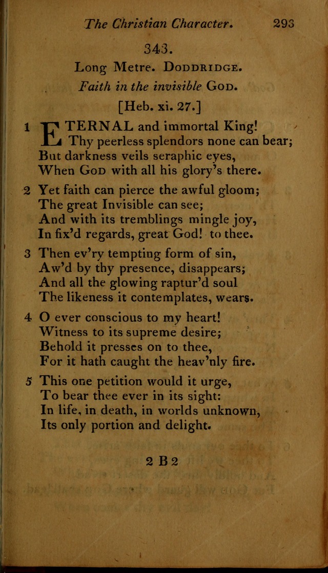 A Selection of Sacred Poetry: consisting of psalms and hymns, from Watts, Doddridge, Merrick, Scott, Cowper, Barbauld, Steele ...compiled for  the use of the Unitarian Church in Philadelphia page 293