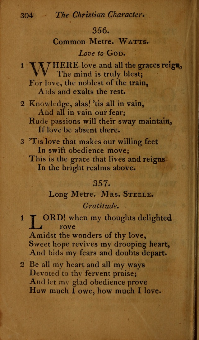 A Selection of Sacred Poetry: consisting of psalms and hymns, from Watts, Doddridge, Merrick, Scott, Cowper, Barbauld, Steele ...compiled for  the use of the Unitarian Church in Philadelphia page 304