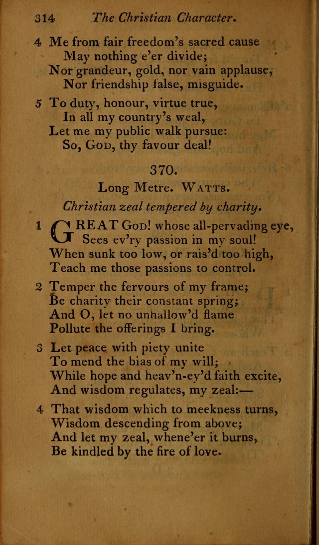 A Selection of Sacred Poetry: consisting of psalms and hymns, from Watts, Doddridge, Merrick, Scott, Cowper, Barbauld, Steele ...compiled for  the use of the Unitarian Church in Philadelphia page 314