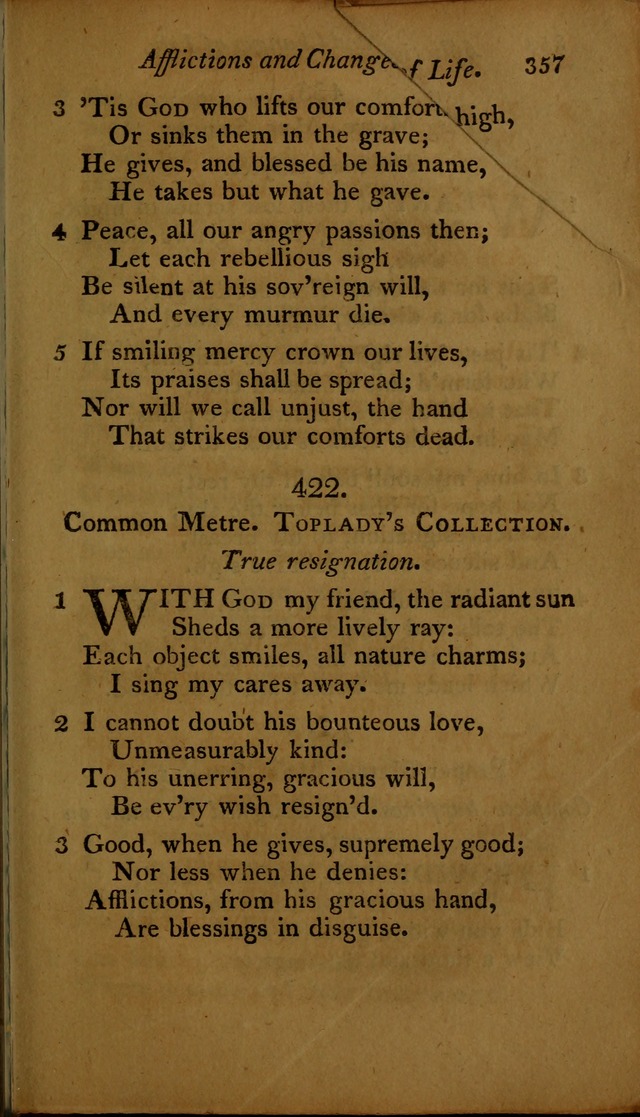 A Selection of Sacred Poetry: consisting of psalms and hymns, from Watts, Doddridge, Merrick, Scott, Cowper, Barbauld, Steele ...compiled for  the use of the Unitarian Church in Philadelphia page 357