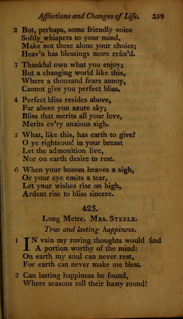 A Selection of Sacred Poetry: consisting of psalms and hymns, from Watts, Doddridge, Merrick, Scott, Cowper, Barbauld, Steele ...compiled for  the use of the Unitarian Church in Philadelphia page 359