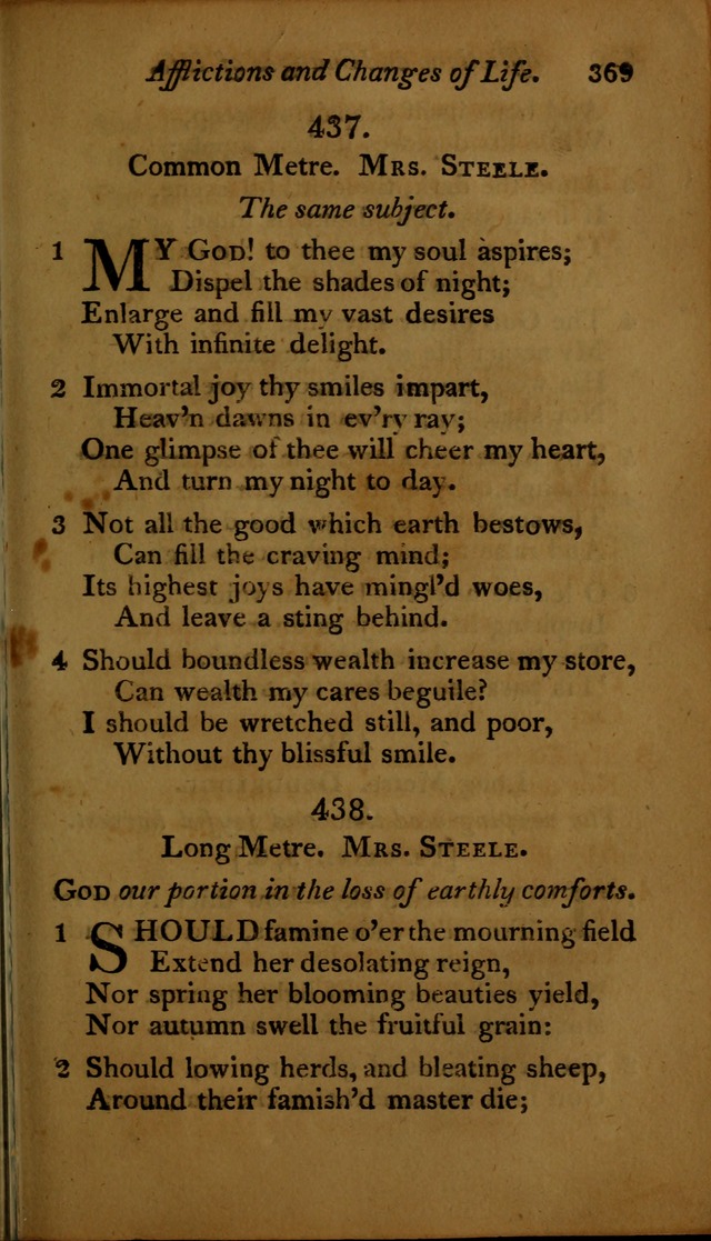 A Selection of Sacred Poetry: consisting of psalms and hymns, from Watts, Doddridge, Merrick, Scott, Cowper, Barbauld, Steele ...compiled for  the use of the Unitarian Church in Philadelphia page 369