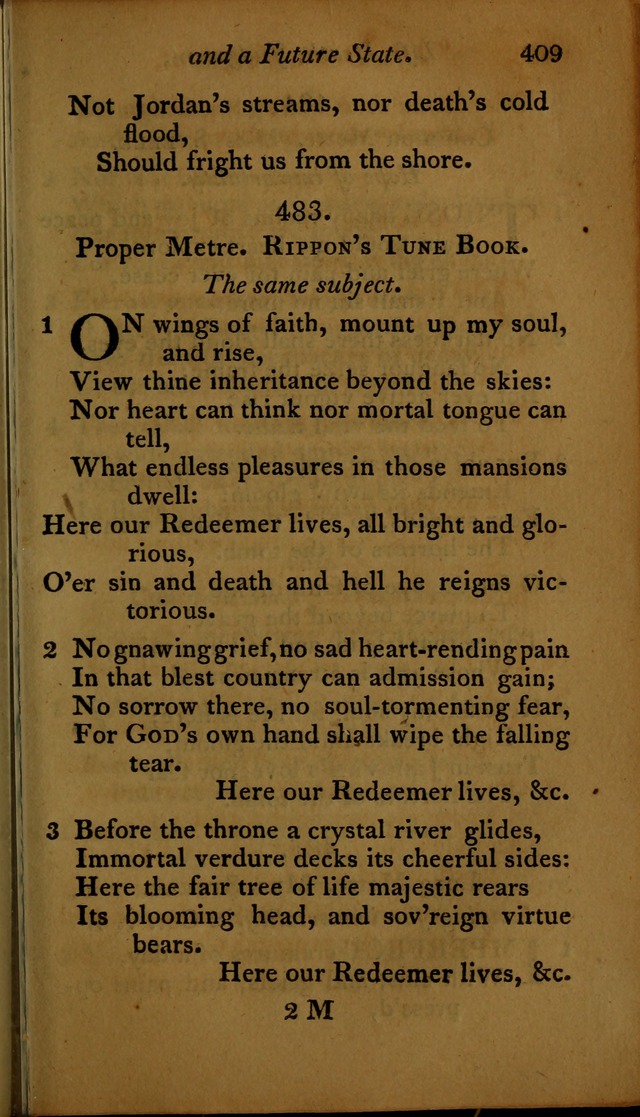 A Selection of Sacred Poetry: consisting of psalms and hymns, from Watts, Doddridge, Merrick, Scott, Cowper, Barbauld, Steele ...compiled for  the use of the Unitarian Church in Philadelphia page 409