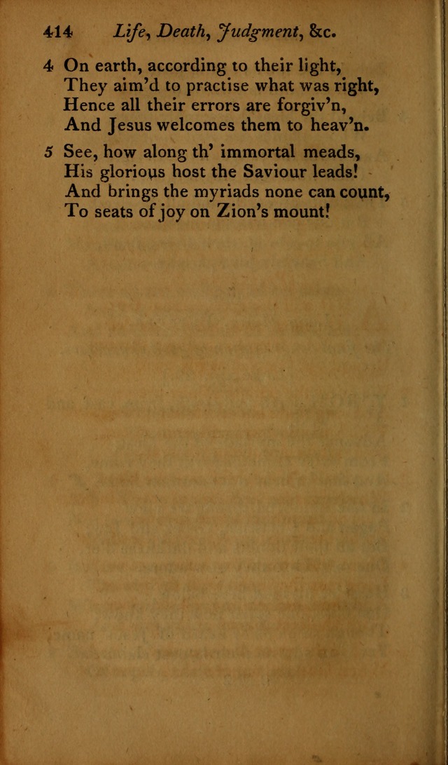 A Selection of Sacred Poetry: consisting of psalms and hymns, from Watts, Doddridge, Merrick, Scott, Cowper, Barbauld, Steele ...compiled for  the use of the Unitarian Church in Philadelphia page 414