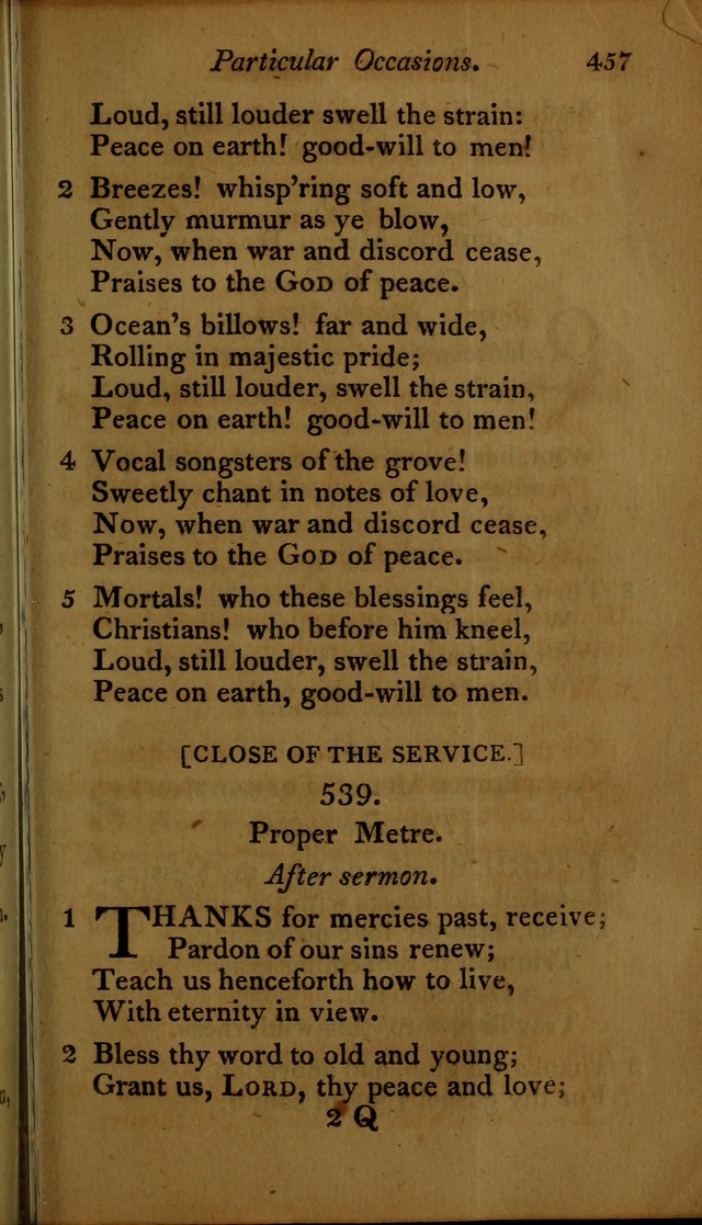 A Selection of Sacred Poetry: consisting of psalms and hymns, from Watts, Doddridge, Merrick, Scott, Cowper, Barbauld, Steele ...compiled for  the use of the Unitarian Church in Philadelphia page 457