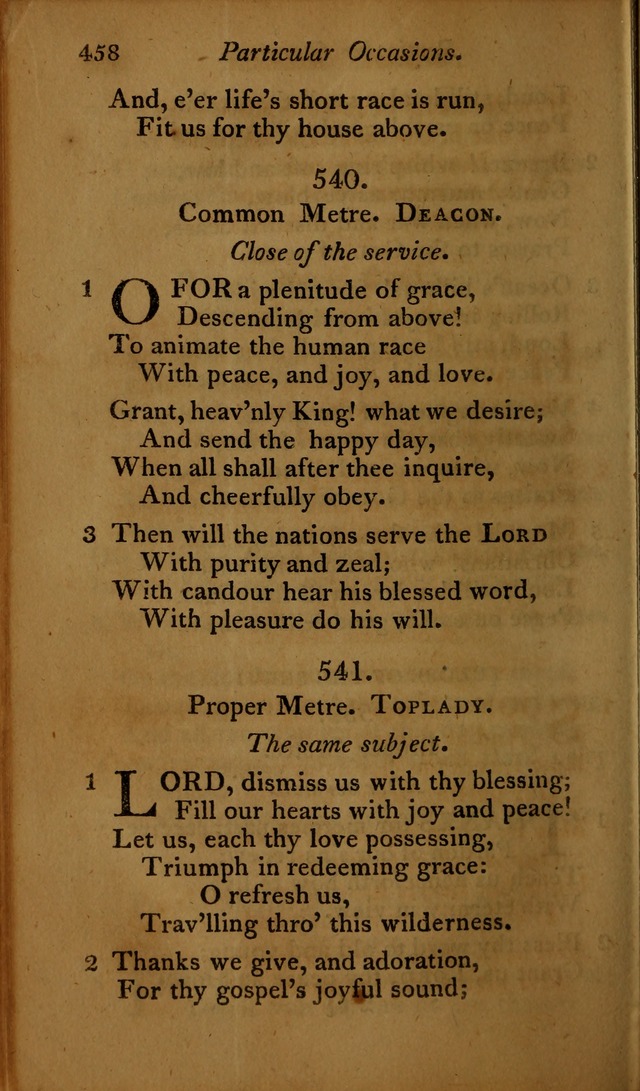 A Selection of Sacred Poetry: consisting of psalms and hymns, from Watts, Doddridge, Merrick, Scott, Cowper, Barbauld, Steele ...compiled for  the use of the Unitarian Church in Philadelphia page 458