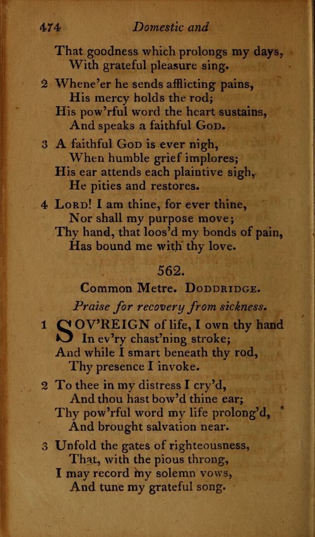 A Selection of Sacred Poetry: consisting of psalms and hymns, from Watts, Doddridge, Merrick, Scott, Cowper, Barbauld, Steele ...compiled for  the use of the Unitarian Church in Philadelphia page 474