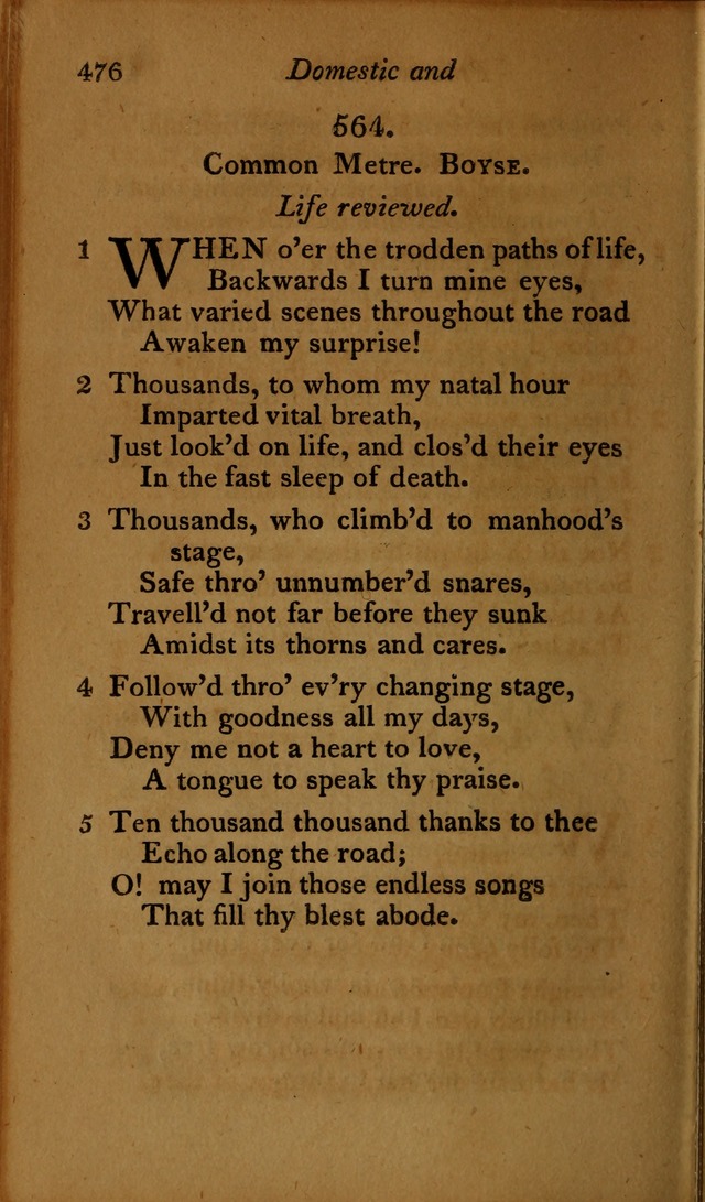 A Selection of Sacred Poetry: consisting of psalms and hymns, from Watts, Doddridge, Merrick, Scott, Cowper, Barbauld, Steele ...compiled for  the use of the Unitarian Church in Philadelphia page 476