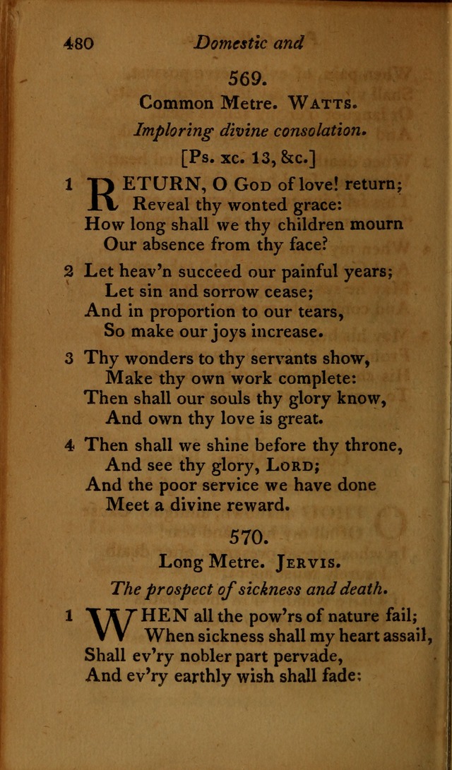 A Selection of Sacred Poetry: consisting of psalms and hymns, from Watts, Doddridge, Merrick, Scott, Cowper, Barbauld, Steele ...compiled for  the use of the Unitarian Church in Philadelphia page 480