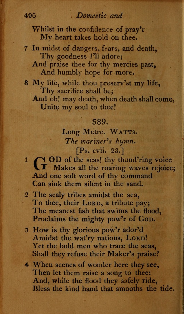 A Selection of Sacred Poetry: consisting of psalms and hymns, from Watts, Doddridge, Merrick, Scott, Cowper, Barbauld, Steele ...compiled for  the use of the Unitarian Church in Philadelphia page 496