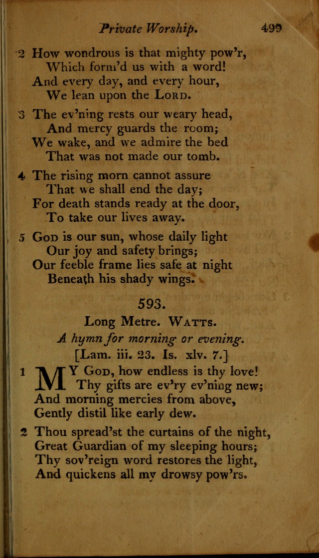 A Selection of Sacred Poetry: consisting of psalms and hymns, from Watts, Doddridge, Merrick, Scott, Cowper, Barbauld, Steele ...compiled for  the use of the Unitarian Church in Philadelphia page 499