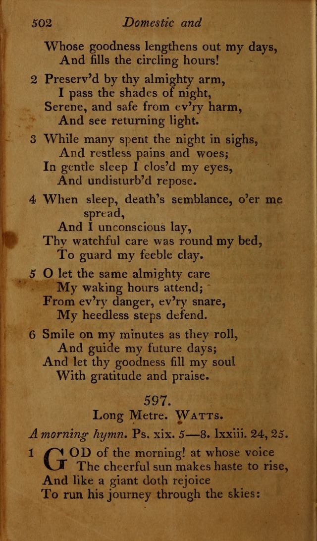 A Selection of Sacred Poetry: consisting of psalms and hymns, from Watts, Doddridge, Merrick, Scott, Cowper, Barbauld, Steele ...compiled for  the use of the Unitarian Church in Philadelphia page 502