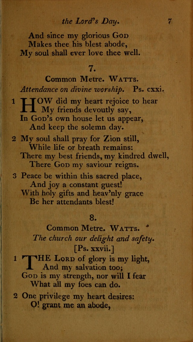 A Selection of Sacred Poetry: consisting of psalms and hymns, from Watts, Doddridge, Merrick, Scott, Cowper, Barbauld, Steele ...compiled for  the use of the Unitarian Church in Philadelphia page 7