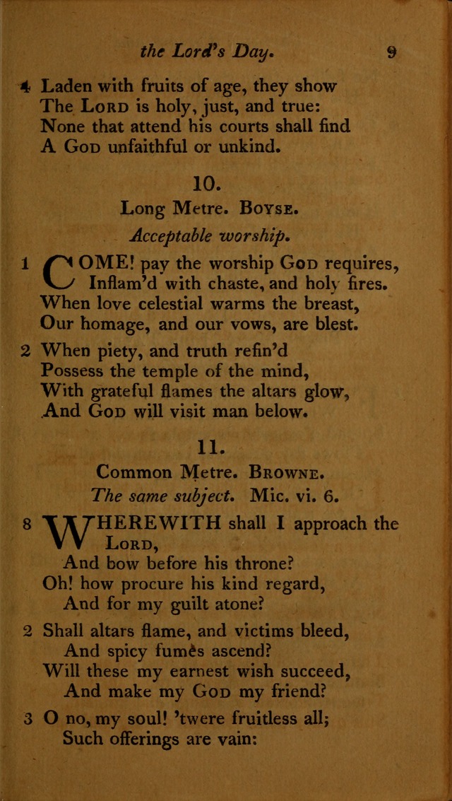 A Selection of Sacred Poetry: consisting of psalms and hymns, from Watts, Doddridge, Merrick, Scott, Cowper, Barbauld, Steele ...compiled for  the use of the Unitarian Church in Philadelphia page 9