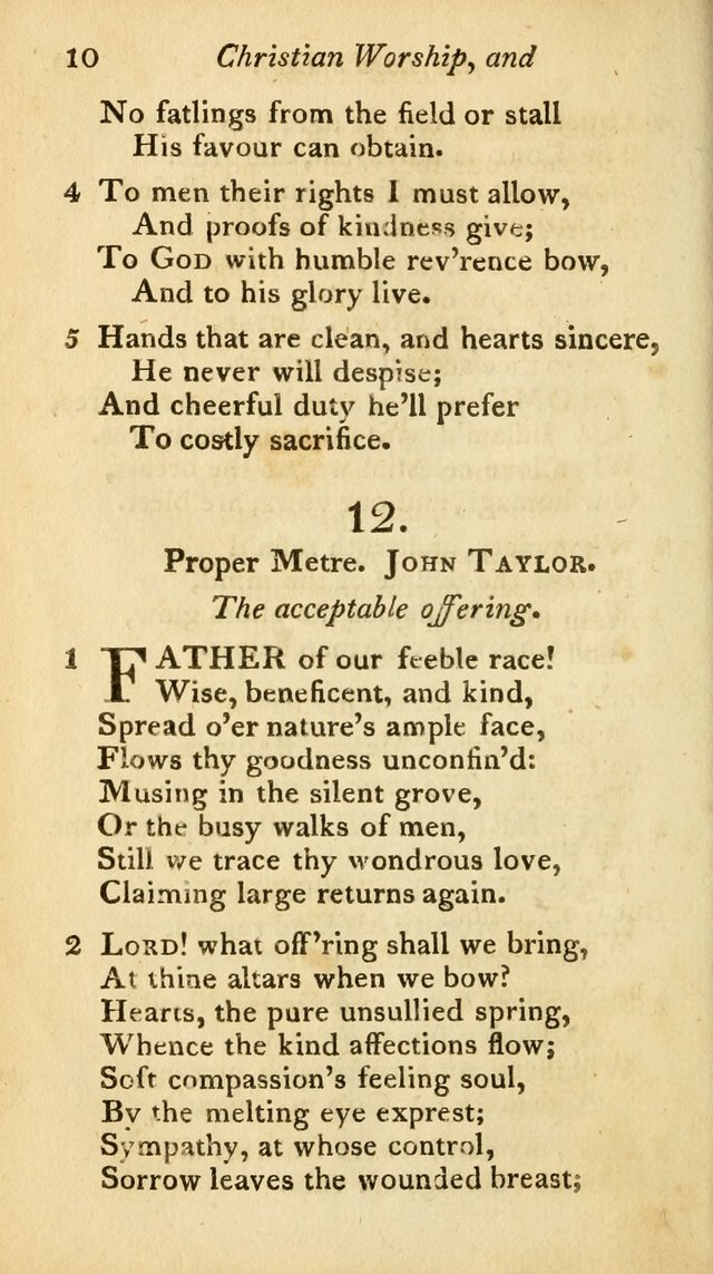 A Selection of Sacred Poetry: consisting of psalms and hymns from Watts, Doddridge, Merrick, Scott, Cowper, Barbauld, Steele, and others (2nd ed.) page 10