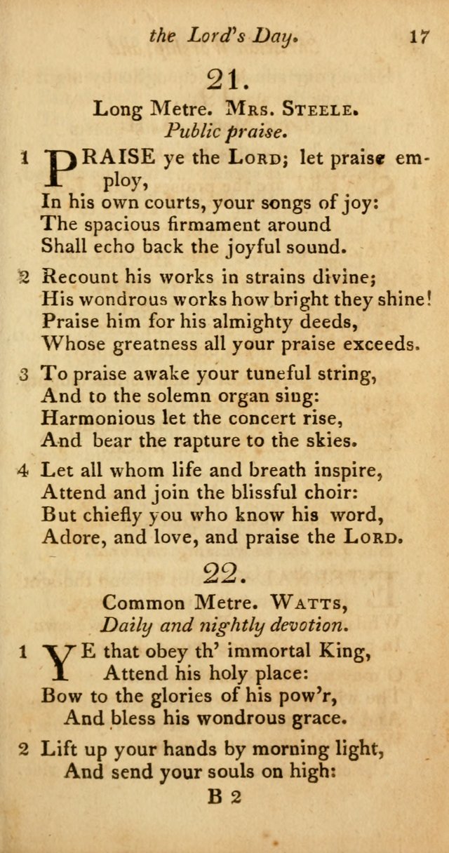 A Selection of Sacred Poetry: consisting of psalms and hymns from Watts, Doddridge, Merrick, Scott, Cowper, Barbauld, Steele, and others (2nd ed.) page 17