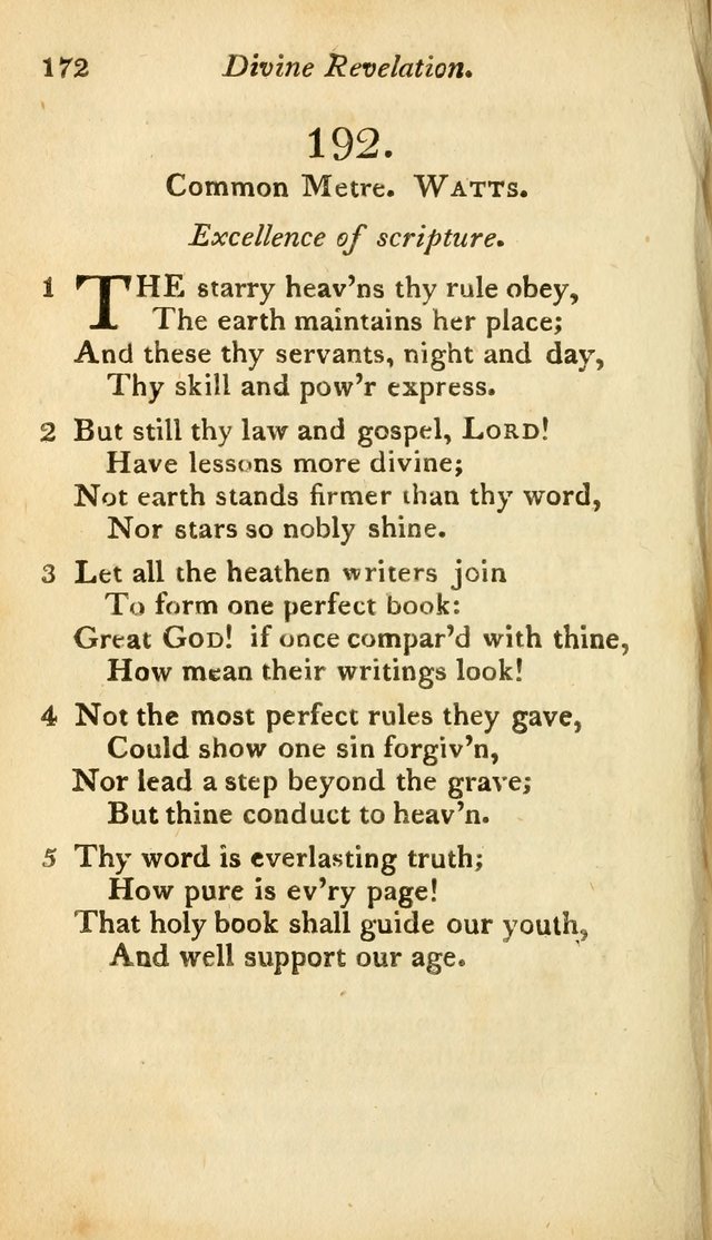 A Selection of Sacred Poetry: consisting of psalms and hymns from Watts, Doddridge, Merrick, Scott, Cowper, Barbauld, Steele, and others (2nd ed.) page 172