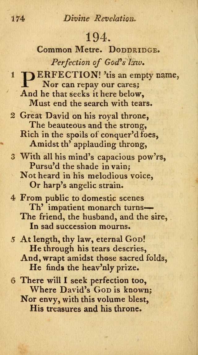 A Selection of Sacred Poetry: consisting of psalms and hymns from Watts, Doddridge, Merrick, Scott, Cowper, Barbauld, Steele, and others (2nd ed.) page 174