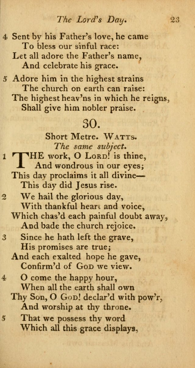 A Selection of Sacred Poetry: consisting of psalms and hymns from Watts, Doddridge, Merrick, Scott, Cowper, Barbauld, Steele, and others (2nd ed.) page 23