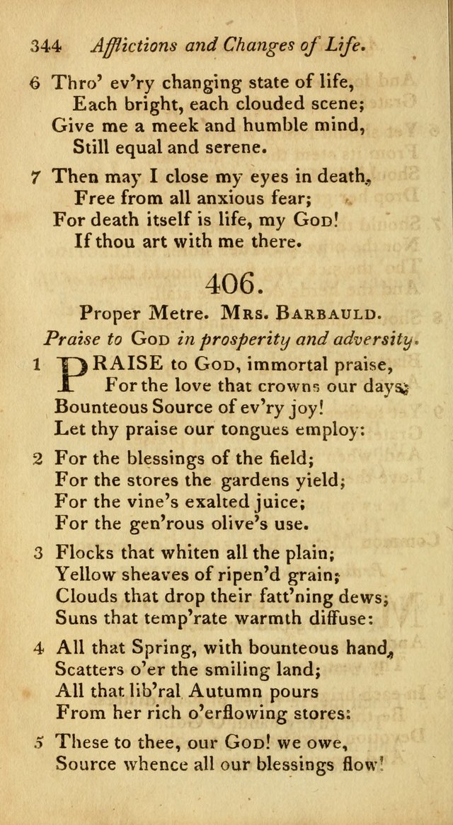 A Selection of Sacred Poetry: consisting of psalms and hymns from Watts, Doddridge, Merrick, Scott, Cowper, Barbauld, Steele, and others (2nd ed.) page 344