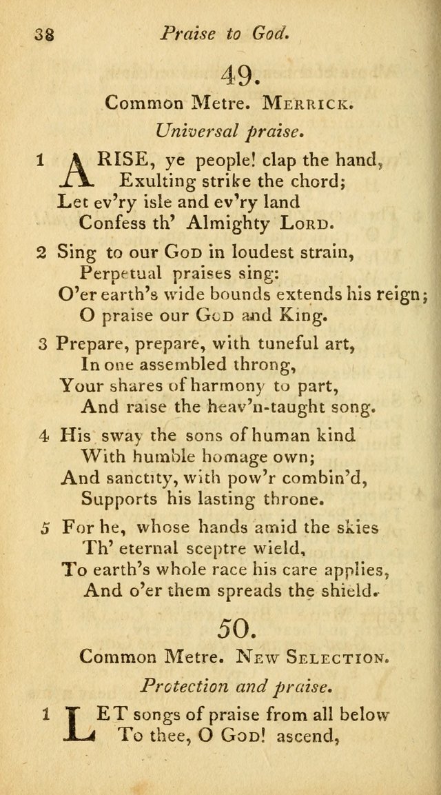 A Selection of Sacred Poetry: consisting of psalms and hymns from Watts, Doddridge, Merrick, Scott, Cowper, Barbauld, Steele, and others (2nd ed.) page 38