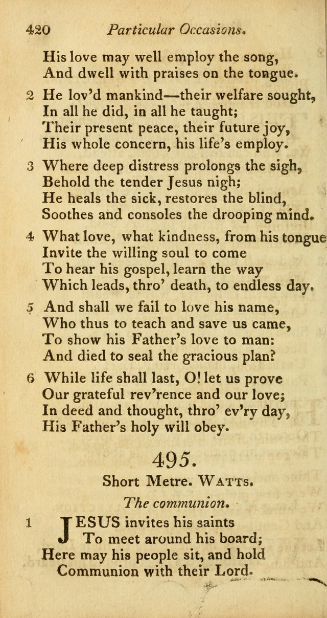 A Selection of Sacred Poetry: consisting of psalms and hymns from Watts, Doddridge, Merrick, Scott, Cowper, Barbauld, Steele, and others (2nd ed.) page 422