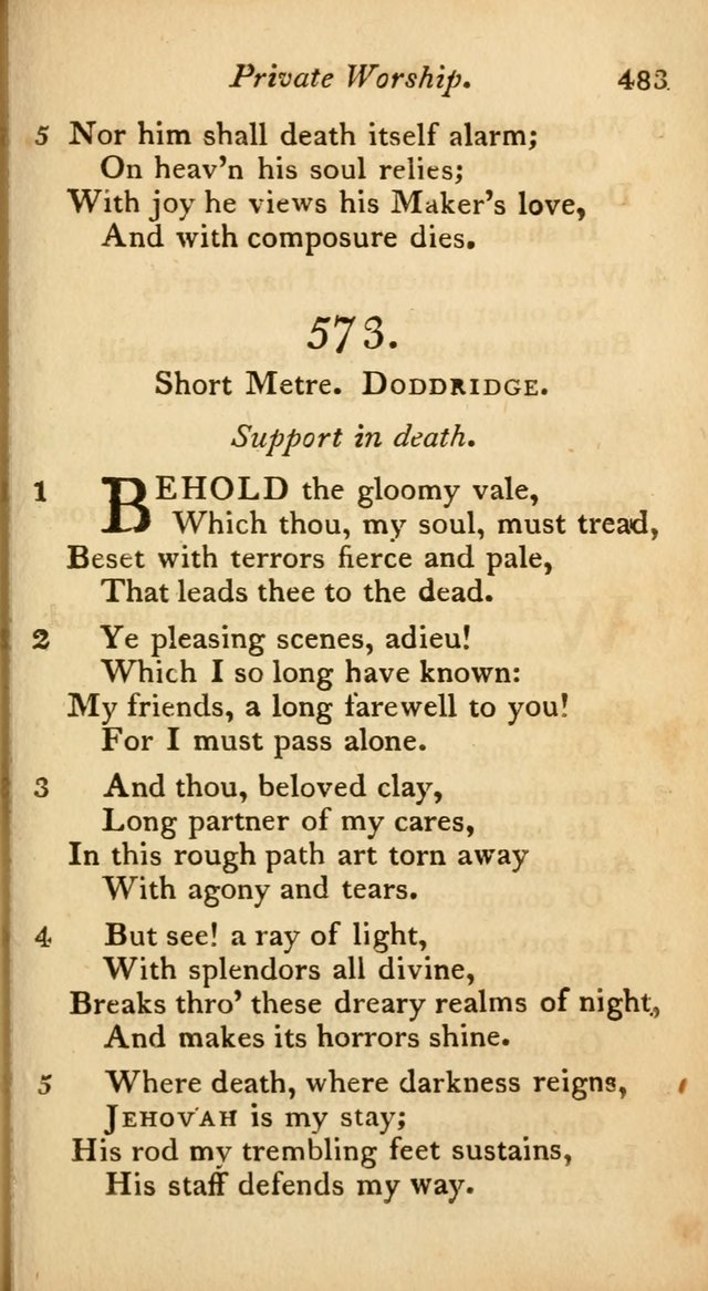 A Selection of Sacred Poetry: consisting of psalms and hymns from Watts, Doddridge, Merrick, Scott, Cowper, Barbauld, Steele, and others (2nd ed.) page 485