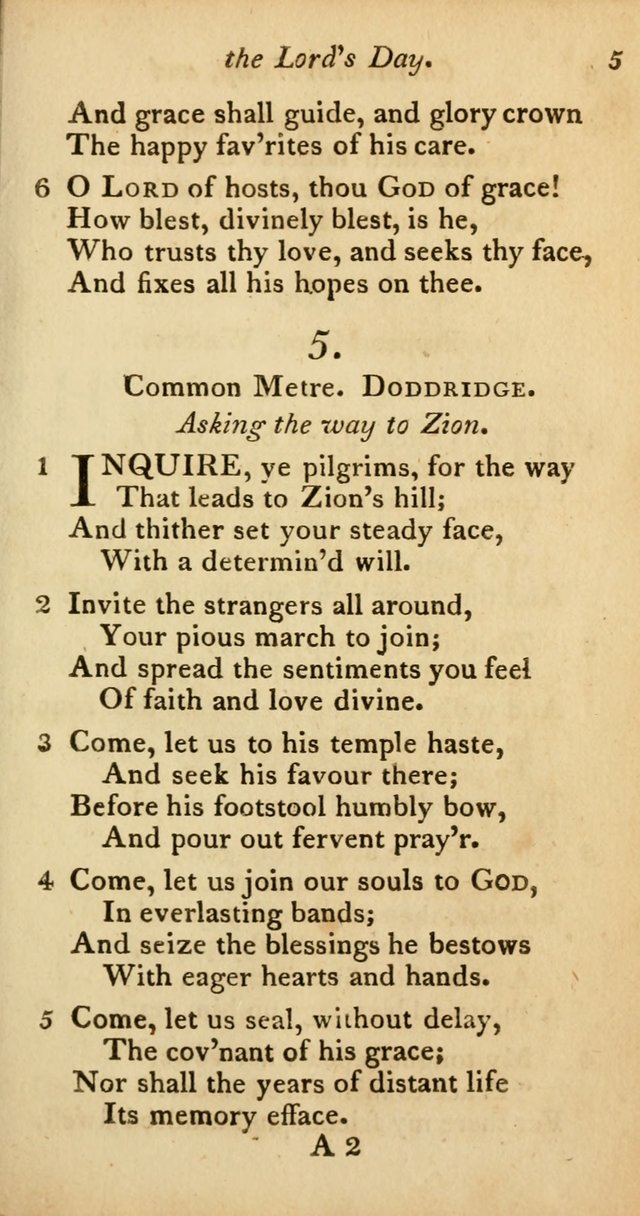 A Selection of Sacred Poetry: consisting of psalms and hymns from Watts, Doddridge, Merrick, Scott, Cowper, Barbauld, Steele, and others (2nd ed.) page 5