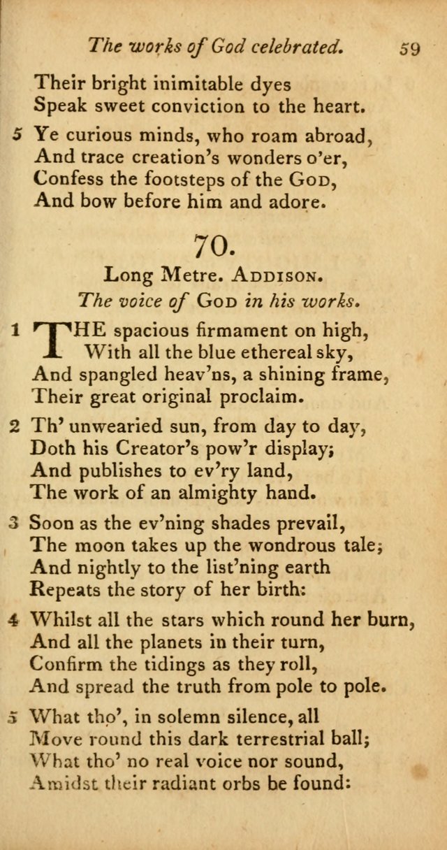 A Selection of Sacred Poetry: consisting of psalms and hymns from Watts, Doddridge, Merrick, Scott, Cowper, Barbauld, Steele, and others (2nd ed.) page 59