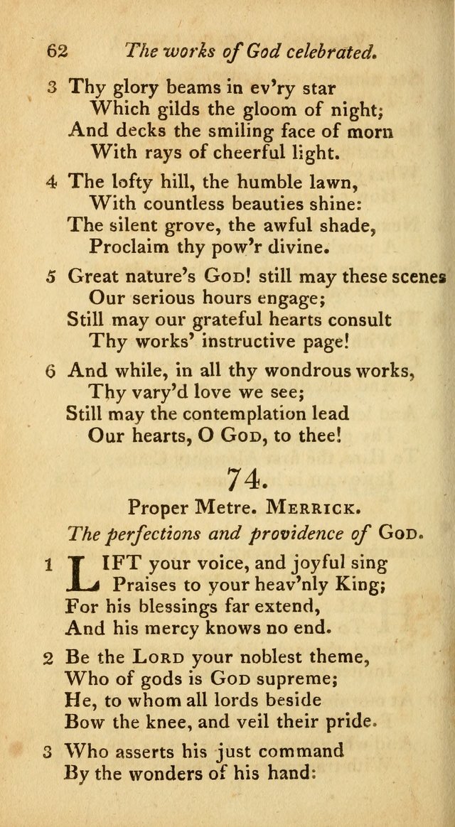 A Selection of Sacred Poetry: consisting of psalms and hymns from Watts, Doddridge, Merrick, Scott, Cowper, Barbauld, Steele, and others (2nd ed.) page 62