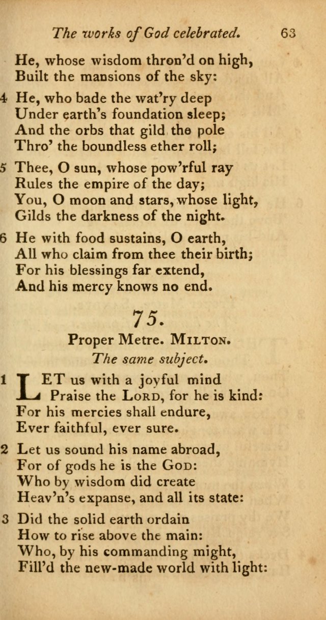 A Selection of Sacred Poetry: consisting of psalms and hymns from Watts, Doddridge, Merrick, Scott, Cowper, Barbauld, Steele, and others (2nd ed.) page 63