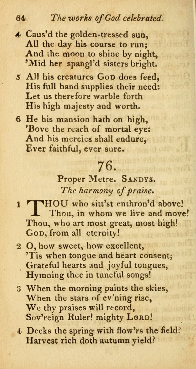 A Selection of Sacred Poetry: consisting of psalms and hymns from Watts, Doddridge, Merrick, Scott, Cowper, Barbauld, Steele, and others (2nd ed.) page 64