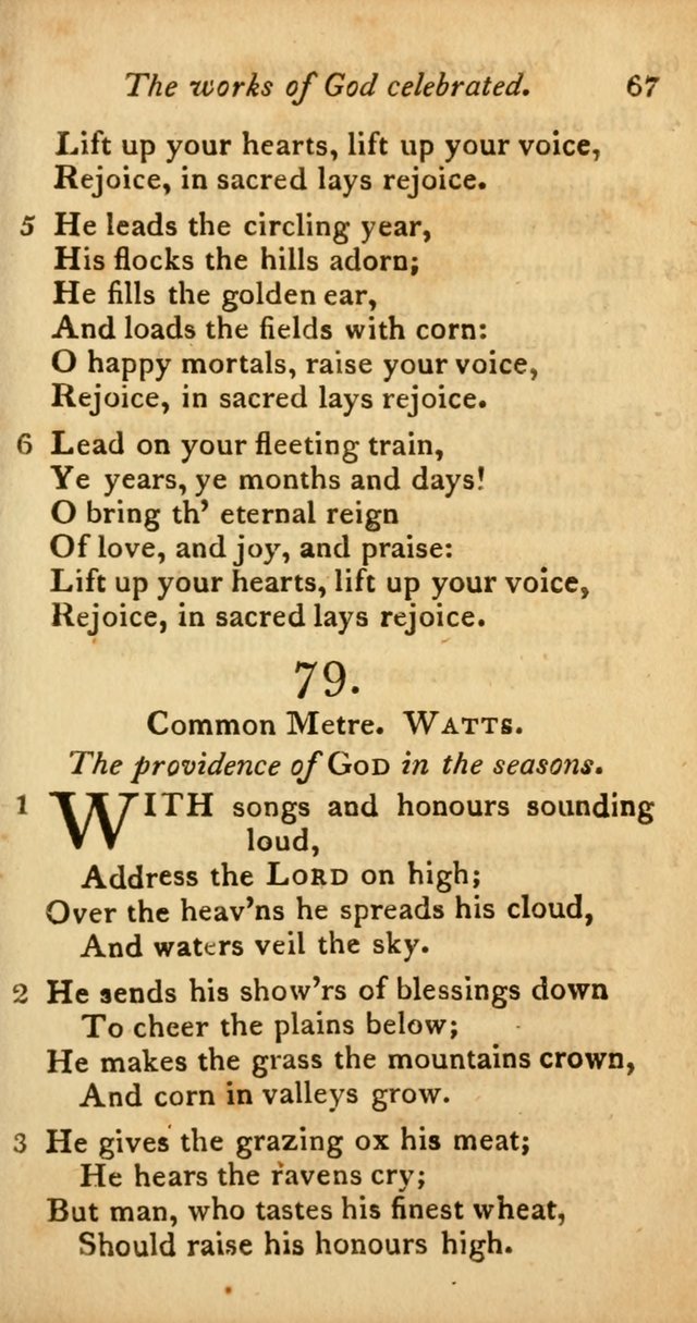 A Selection of Sacred Poetry: consisting of psalms and hymns from Watts, Doddridge, Merrick, Scott, Cowper, Barbauld, Steele, and others (2nd ed.) page 67