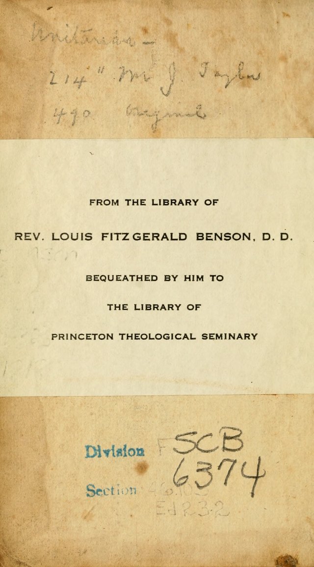 A Selection of Sacred Poetry: consisting of psalms and hymns from Watts, Doddridge, Merrick, Scott, Cowper, Barbauld, Steele, and others (2nd ed.) page ii