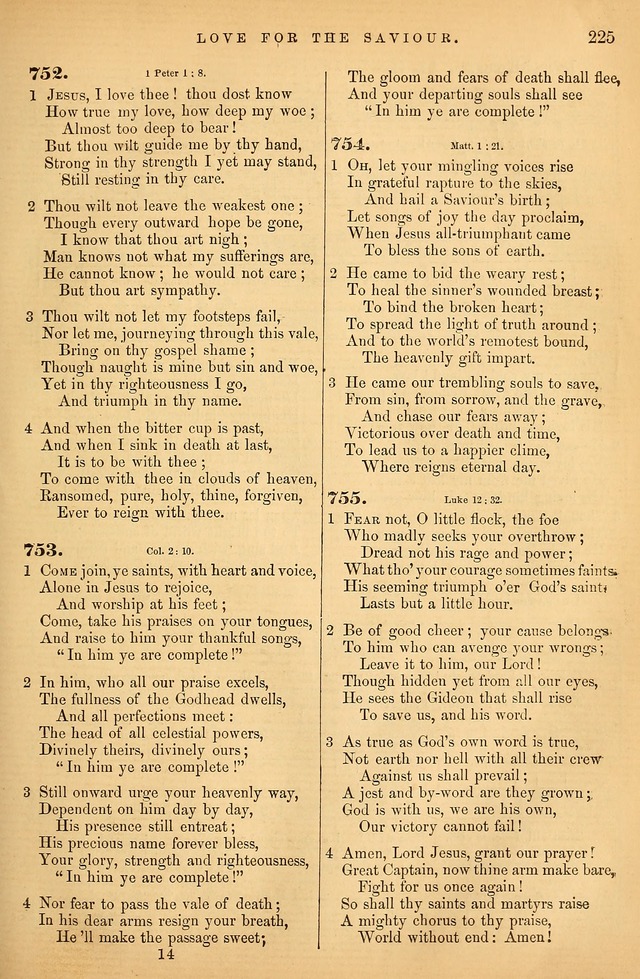 Songs for the Sanctuary; or Psalms and Hymns for Christian Worship (Baptist Ed.) page 226