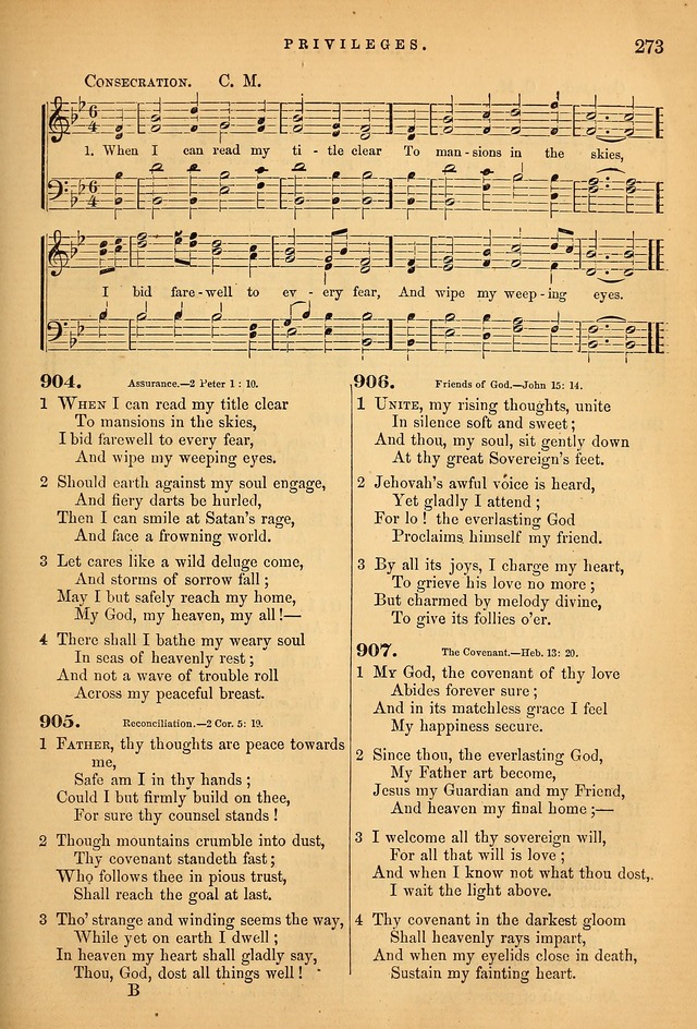 Songs for the Sanctuary; or Psalms and Hymns for Christian Worship (Baptist Ed.) page 274