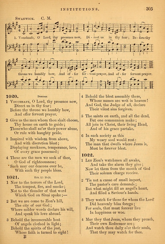 Songs for the Sanctuary; or Psalms and Hymns for Christian Worship (Baptist Ed.) page 306