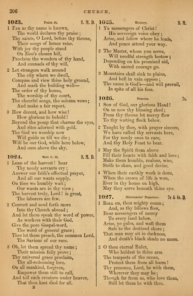 Songs for the Sanctuary; or Psalms and Hymns for Christian Worship (Baptist Ed.) page 307